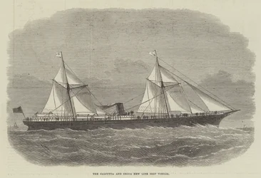 El barco de la nueva línea de Calcuta y China Vibilia
